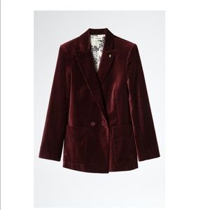 Zadig & Voltaire Visko Velvet Blazer NWT
